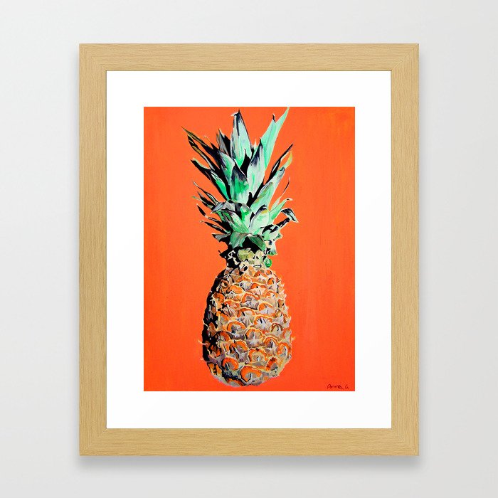 Pineapple pop art painting Framed Art Print