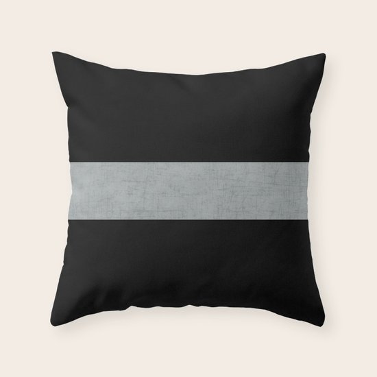 classic black and gray Throw Pillow by herart Society6