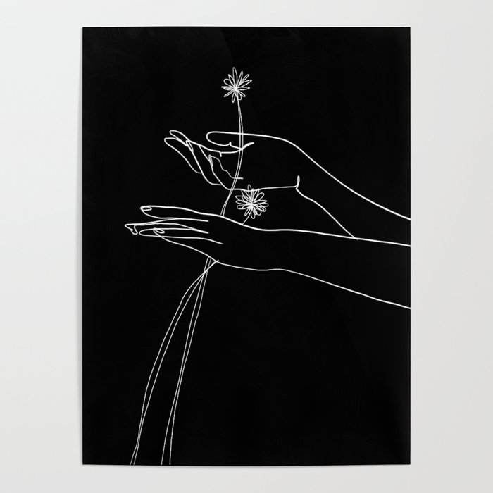 Hands with Stems Poster