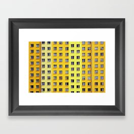 Yellow Urban Geometry Framed Art Print