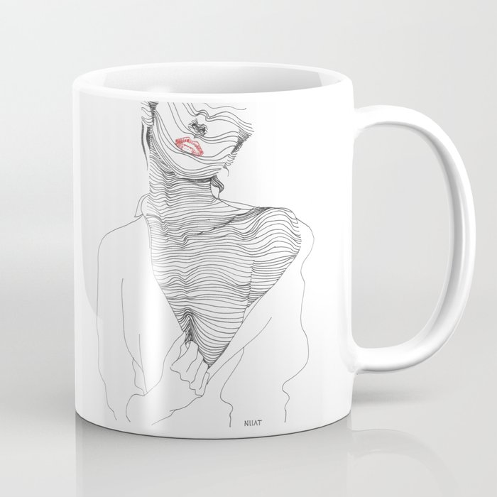 line drawing of a beautiful muse Coffee Mug
