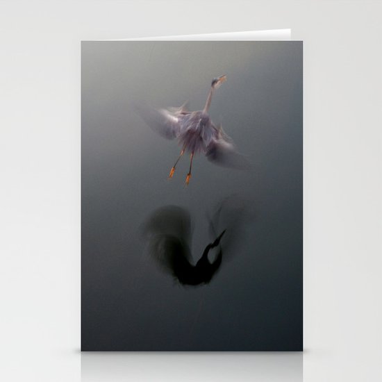 Blue Heron Abstract Stationery Cards