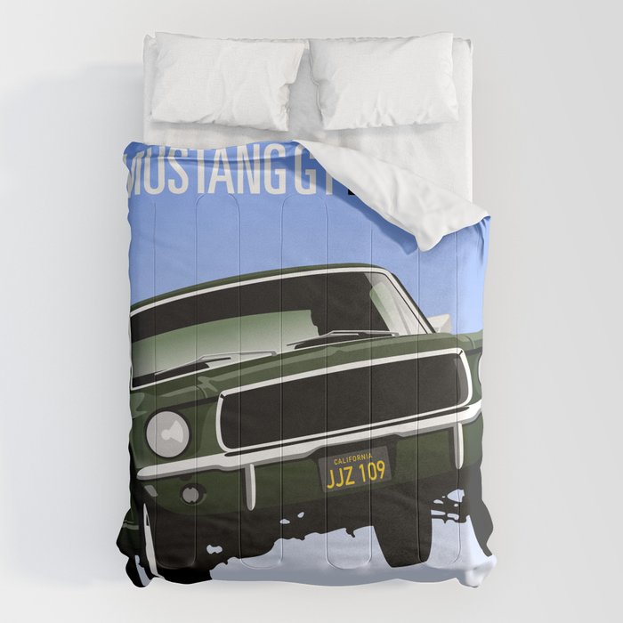 Ford Mustang Fastback GT 1968 from Bullitt Comforter by car2oonz