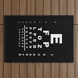 Inverted Eye Test Chart Outdoor Rug