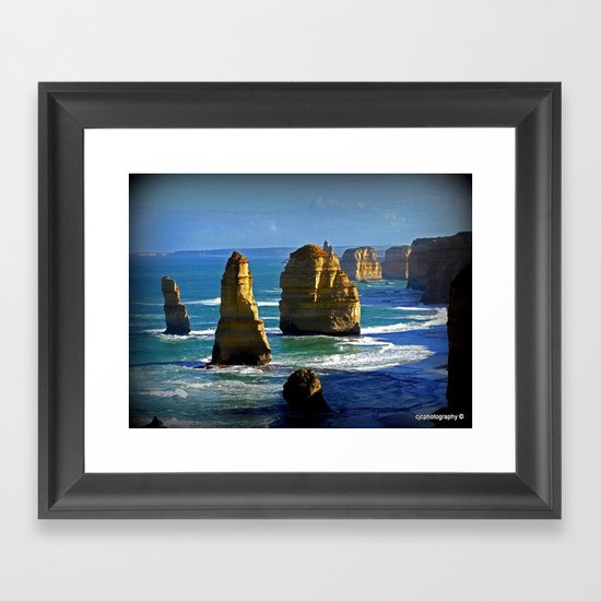 Limestone Rock Stacks - Twelve Apostles Framed Art Print