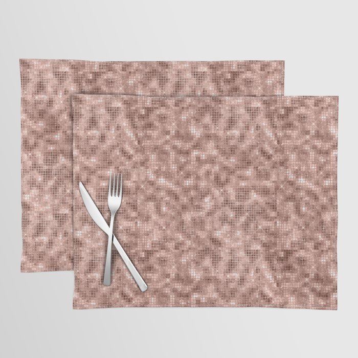 Luxury Rose Gold Sparkle Pattern Placemat