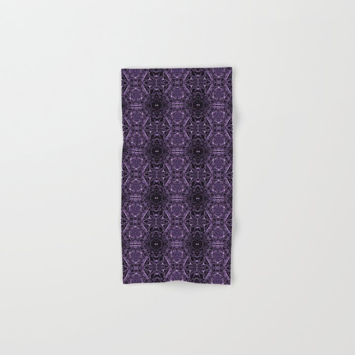 Liquid Light Series 33 ~ Purple Abstract Fractal Pattern Hand & Bath Towel