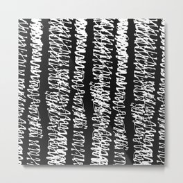White Abstract Scribbles on Black Background Metal Print | Modernscribble, Sophisticatedart, Artsygifts, Dec02, Scribbleartsgifts, Scribblepattern, Elegantabstractart, Elegantabstract, Trendyscribbleart, Contemporaryart 