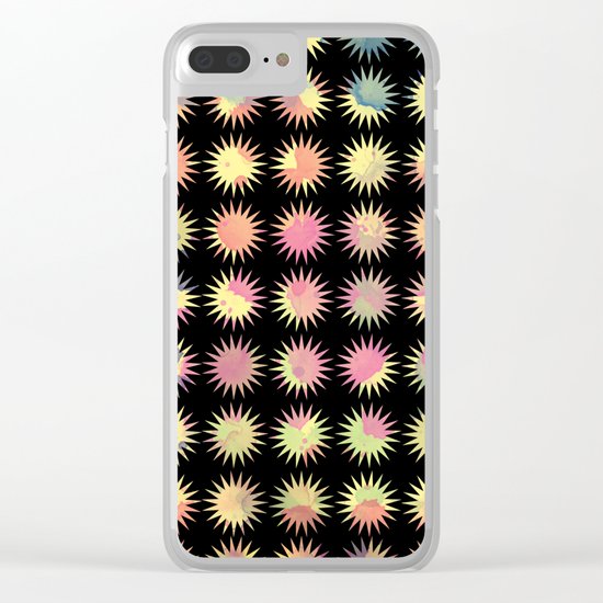 Colorful Sun Pattern Clear iPhone Case