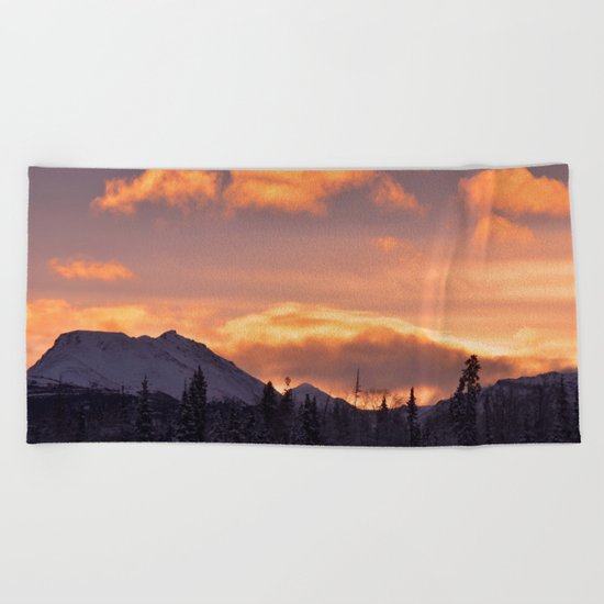 Flat Top Sunrise Beach Towel