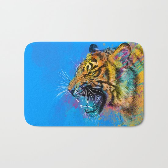 Angry Tiger Bath Mat