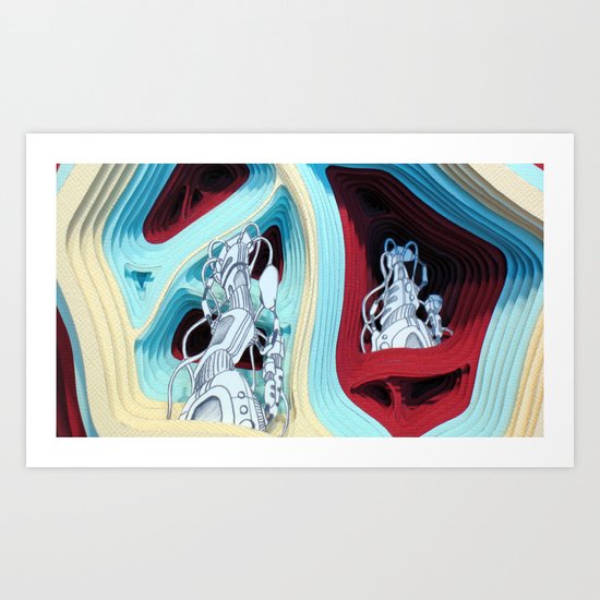 Hugg-a-Diddle Burs Art Print