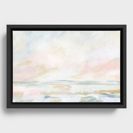 Golden Hour - Pastel Seascape Framed Canvas