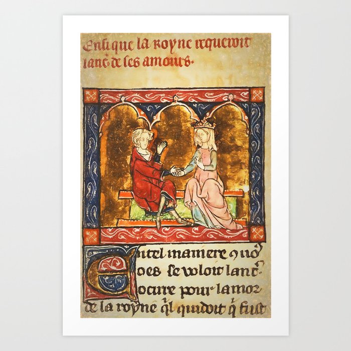 Arthur Legend 2 Lancelot and Guenevere Art Print