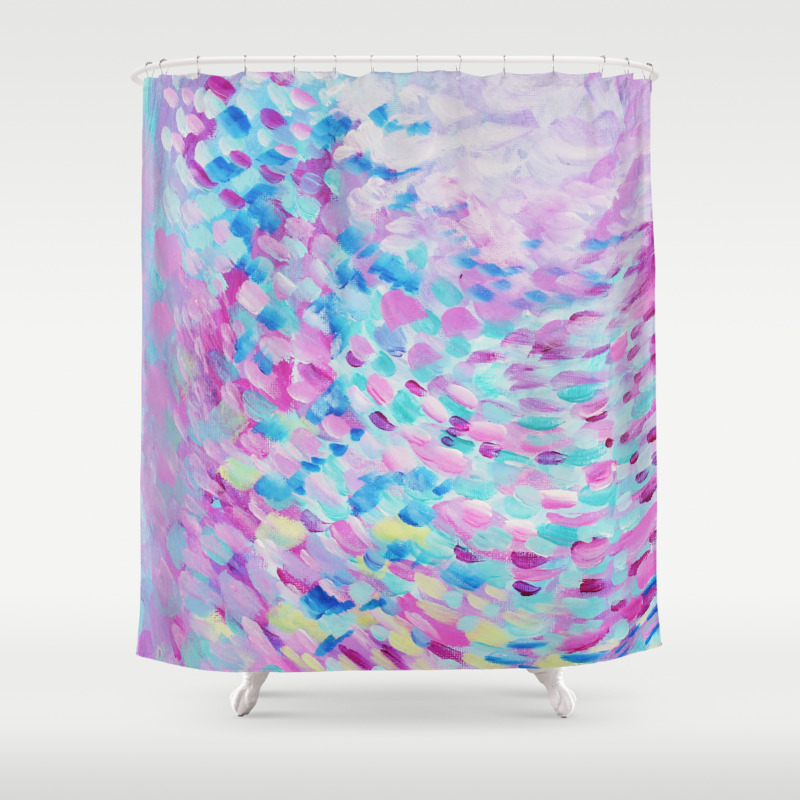 colourful shower curtain