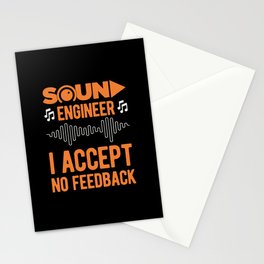 Funny Sound Engineer Stationery Card