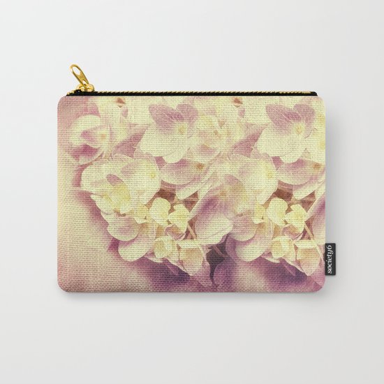 HYDRANGEA IN VANILLA AND PINK Carry-All Pouch