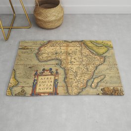Old map of Africa Area & Throw Rug