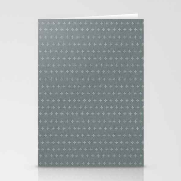 woven crosses - vintage gray blue Stationery Cards