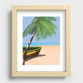 Tropical Beach Recessed Framed Print