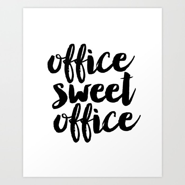 Office Sweet Office Print Office Wall Decor Office Wall Art