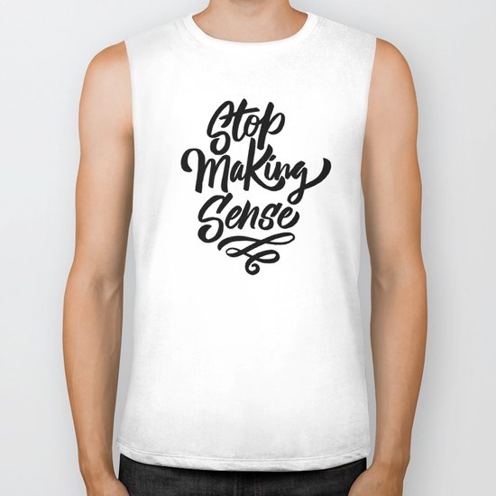 stop making sense Biker Tank