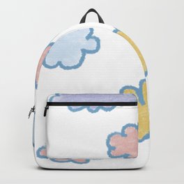 Soft Light Pastels Fluffy Clouds Background Aesthetic Style Backpack