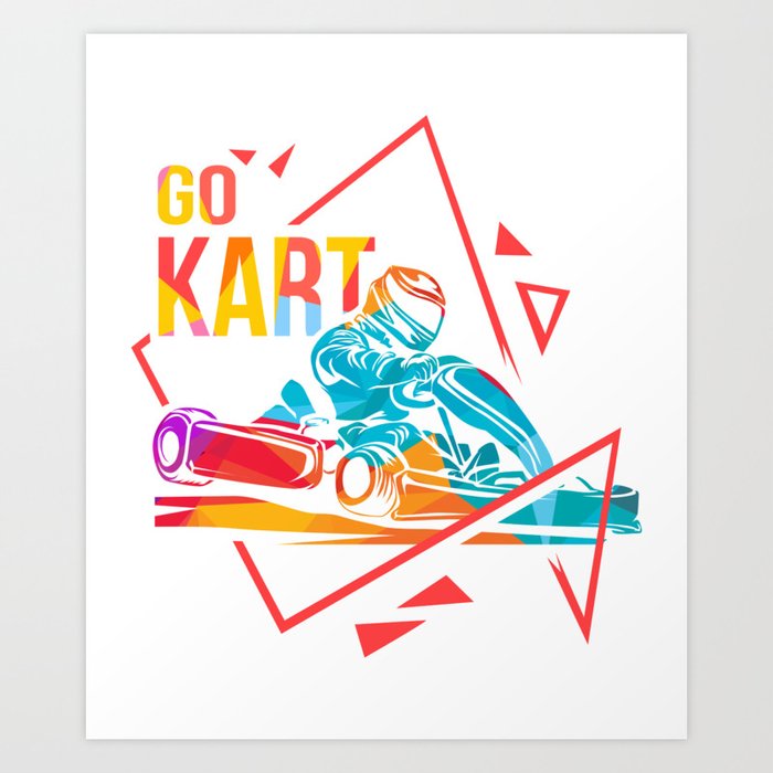 Karting Go-Kart track Racing Kart Karting Driving Art Print