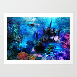 Bottom of the ocean Art Print