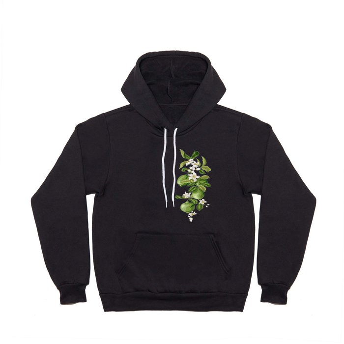 Citrus OrangeTree Branches with Flowers and Fruits Hoody