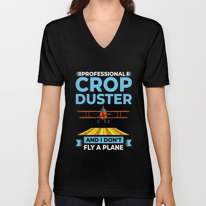 Crop Dusting Plane Rc Drone Airplane Pilot V Neck T Shirt