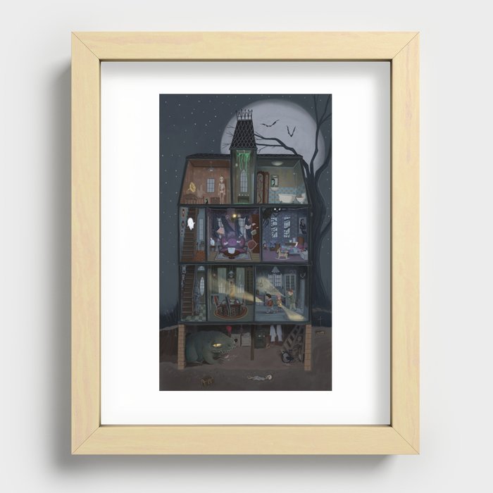 The Haunted House Recessed Framed Print