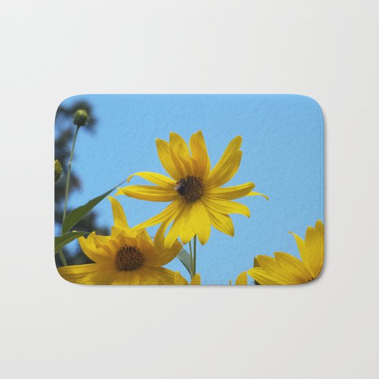The Golden Sunflower Bath Mat