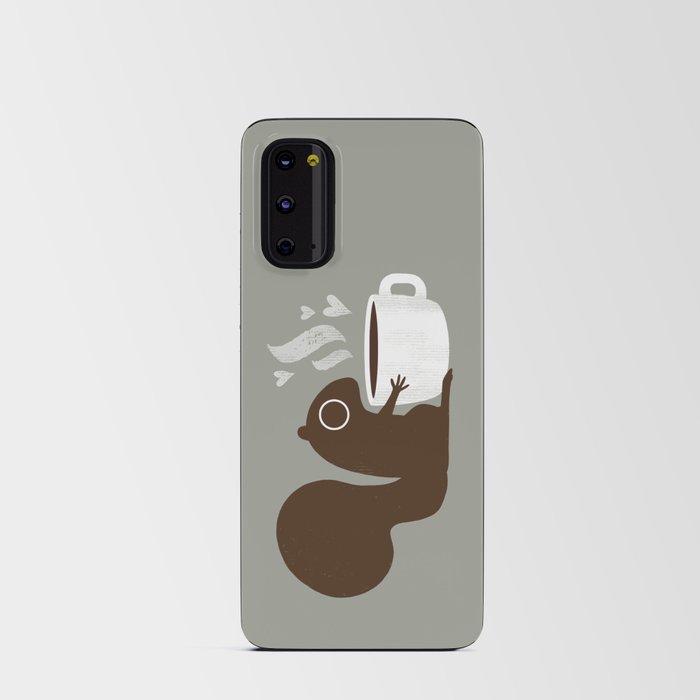 Squirrel Coffee Lover | Cute Woodland Animal Android Card Case