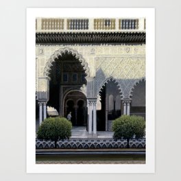Alcázar Courtyard, Seville, Spain Art Print