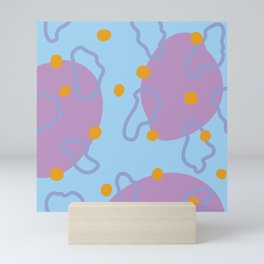 Blue Wobbles Mini Art Print