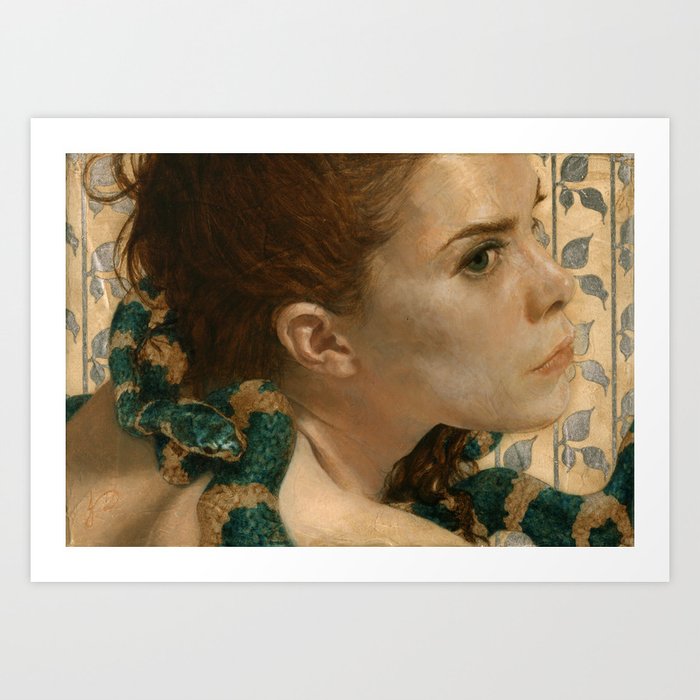 Original Sin Rebirth Portrait Of Eve Woman Green Snake Realistic