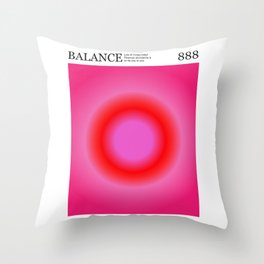  Balance Poster, Pink and Red Gradient  Throw Pillow