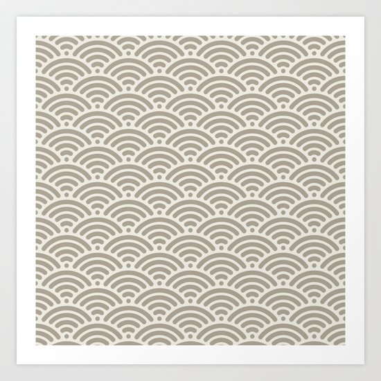 Wave Alabaster Blue Gray Art Print