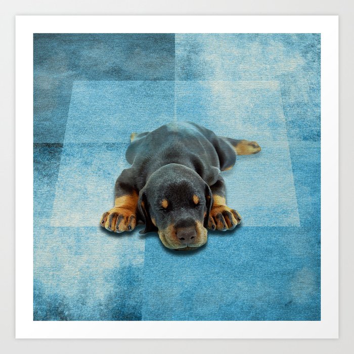 Dobermann Puppy Doberman Pinscher Art Print By K9printart Society6