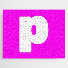 p (White & Magenta Letter) Jigsaw Puzzle