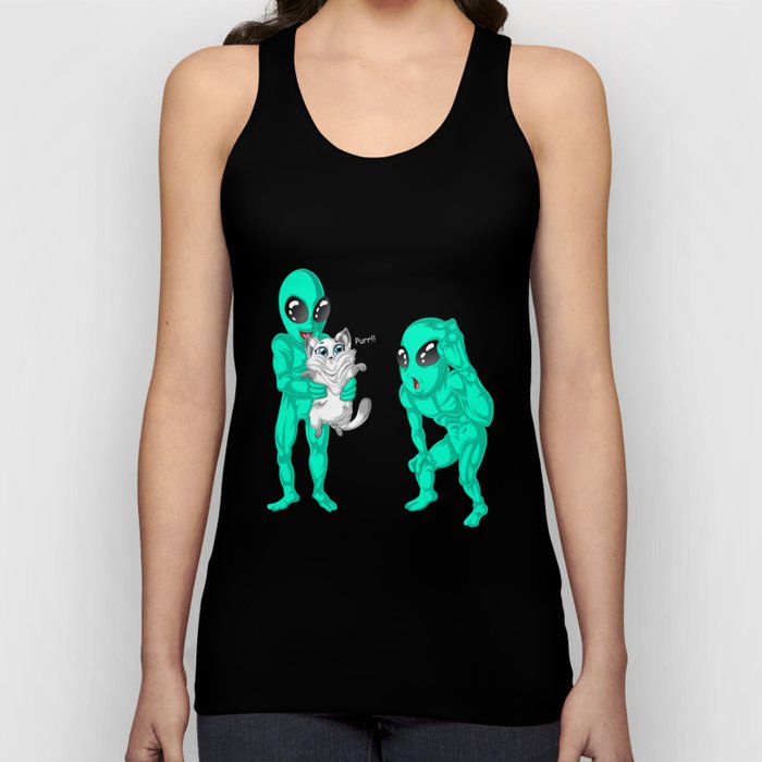 alien holding cat Tank Top