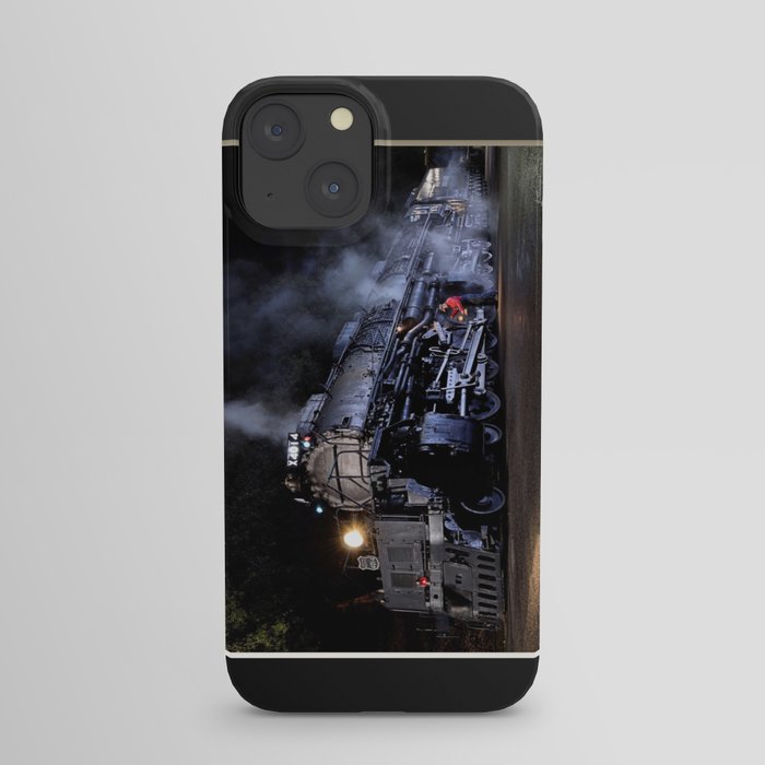 Oiling the Running Gear.  UP 4014. Union Pacific. Steam Train Locomotive. Big Boy. © J. Montague. iPhone Case