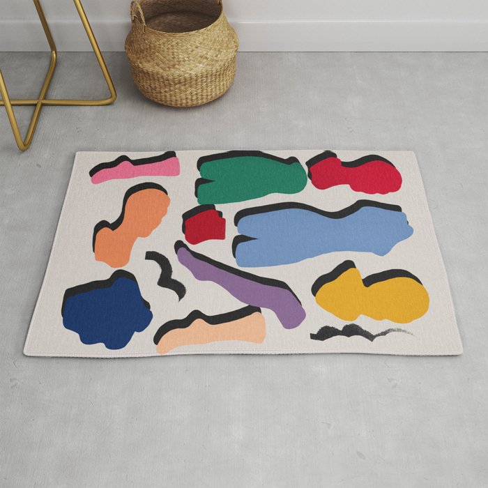 Mannequin cut out abstract Rug