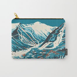 Stowe, Vermont Vintage Ski Poster Carry-All Pouch | Skier, Vermont, Skiing, Vintage, Retro, Sport, Mountains, Vt, Stowe, Curated 
