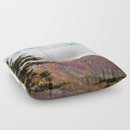 desert view from the mountain at Palm Springs California USA Floor Pillow