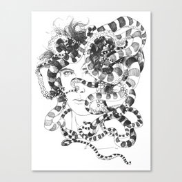 There's An Octopus Eating My Head Canvas Print