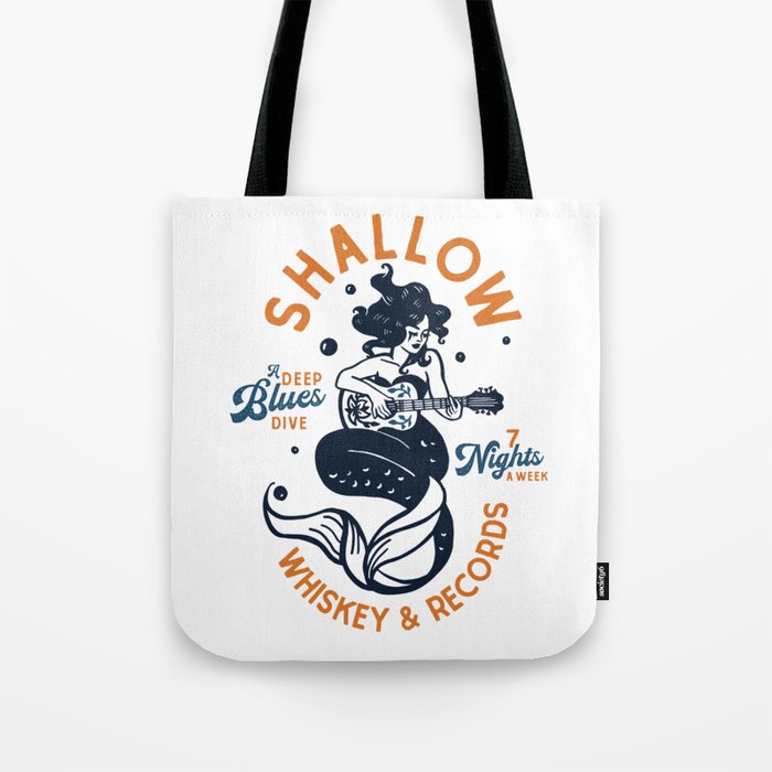 Shallow Whiskey & Records: A Deep Blues Dive Tote Bag
