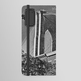 Brooklyn Bridge black and white sketch Android Wallet Case