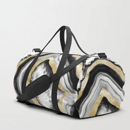 Agate Gold Foil Glam #1 (Faux Foil) #gem #decor #art #society6 Duffle Bag